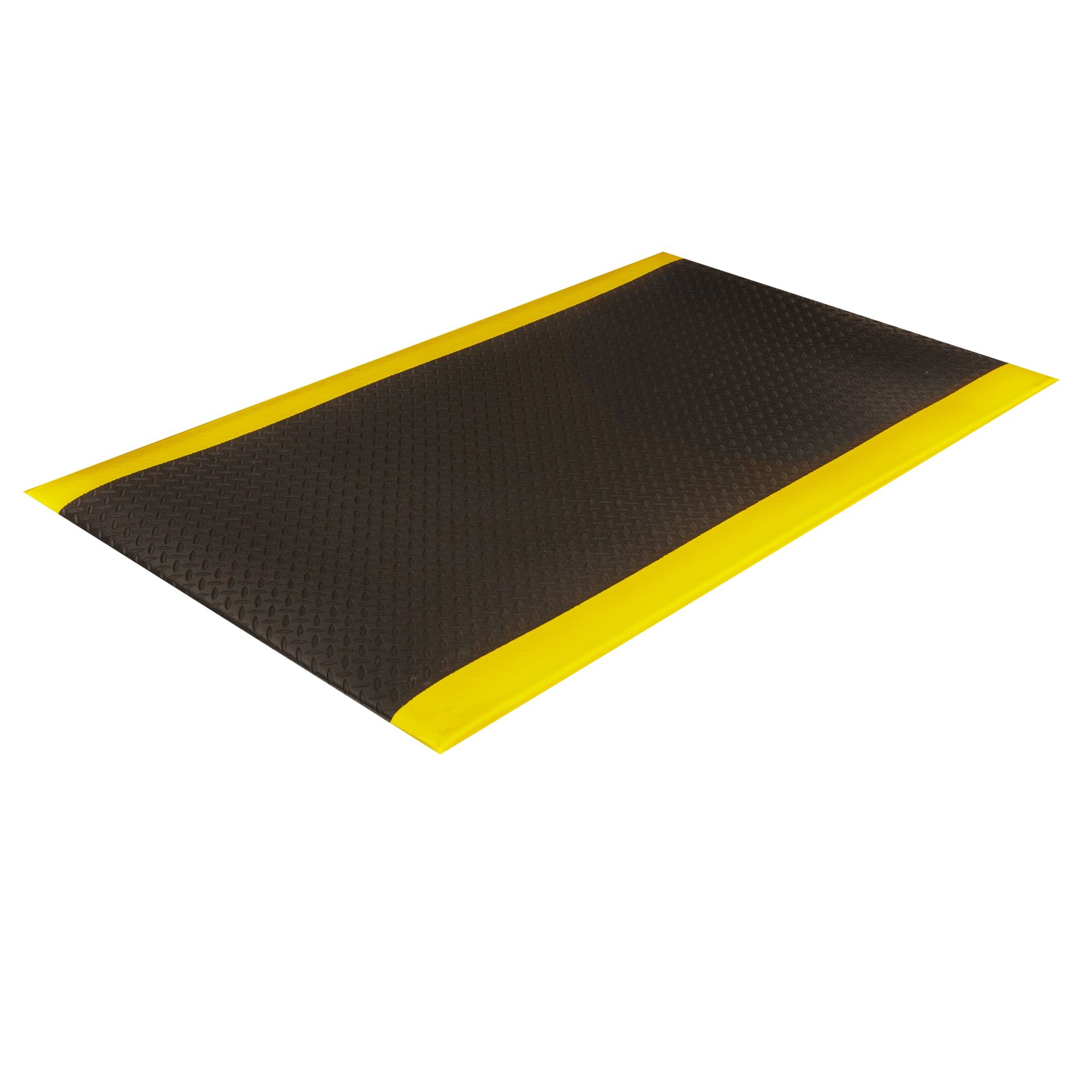 Crown Matting Technologies, Wear-Bond Comfort-King Diamond 2ft.x75ft. Black Yellow, Width 24 in, Length 900 in, Thickness 9/16 in, Model# WBRZ024YD-75